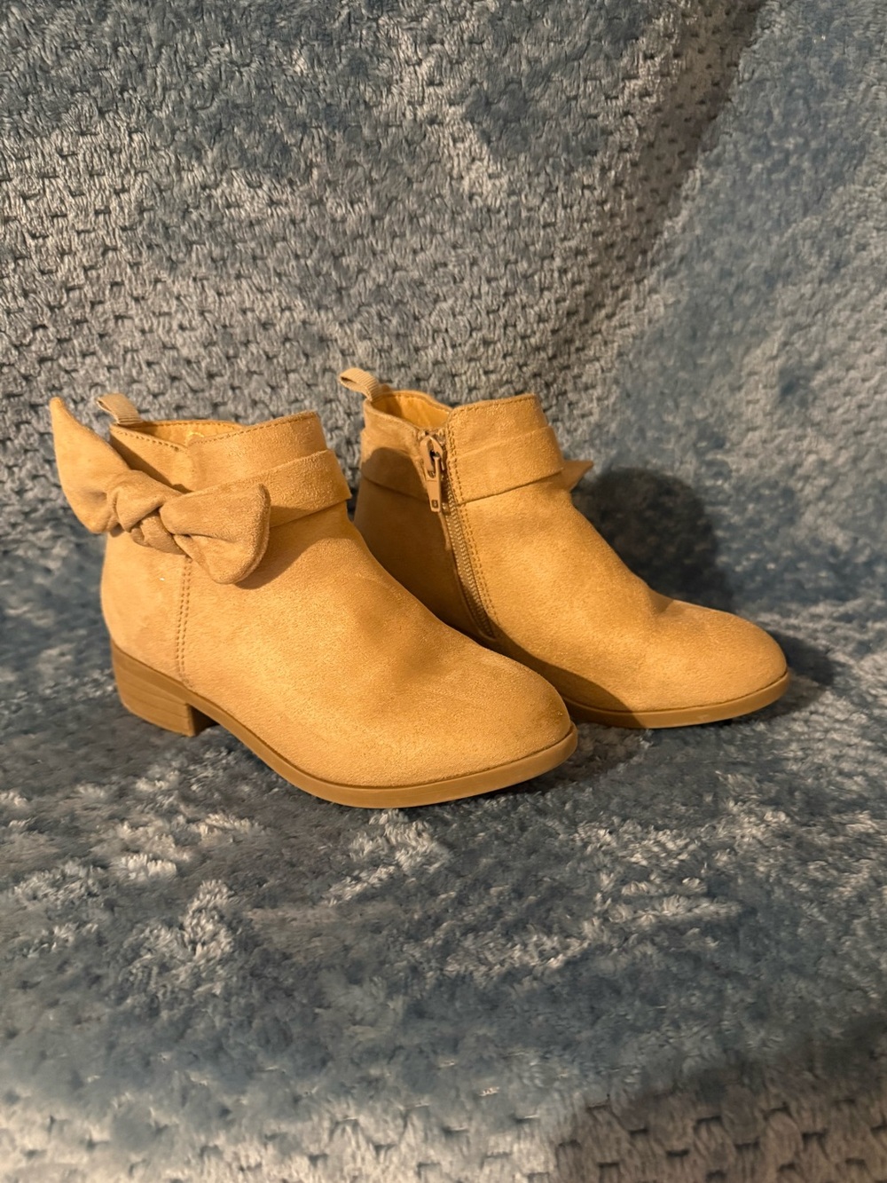 Rose Suede Bow Knot Ankle Boots